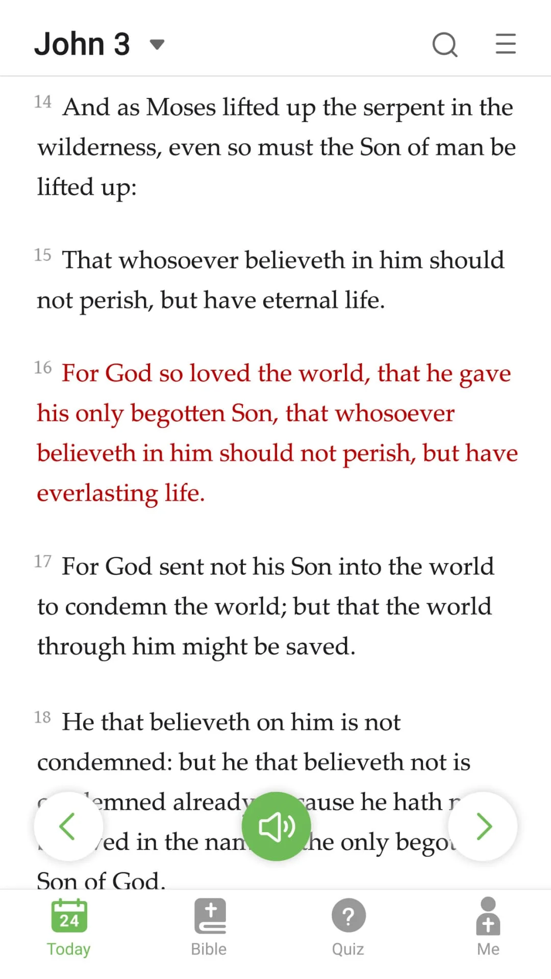 King James Bible - Verse+Audio Screenshot 1