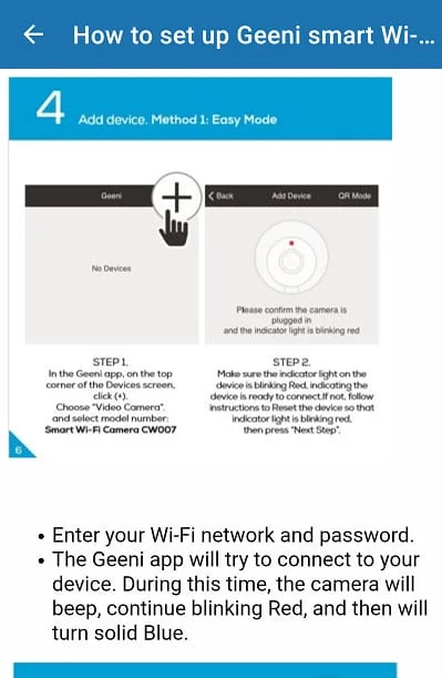 Geeni Smart Wifi Camera Guide Screenshot 1