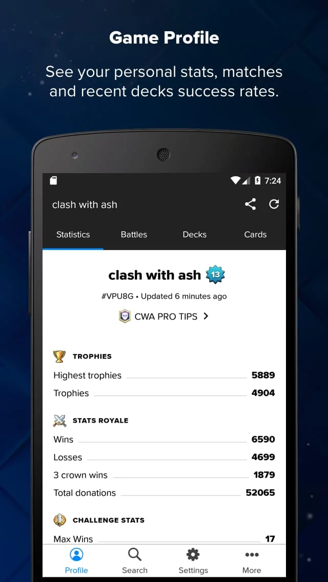 Stats Royale for Clash Royale Screenshot 1