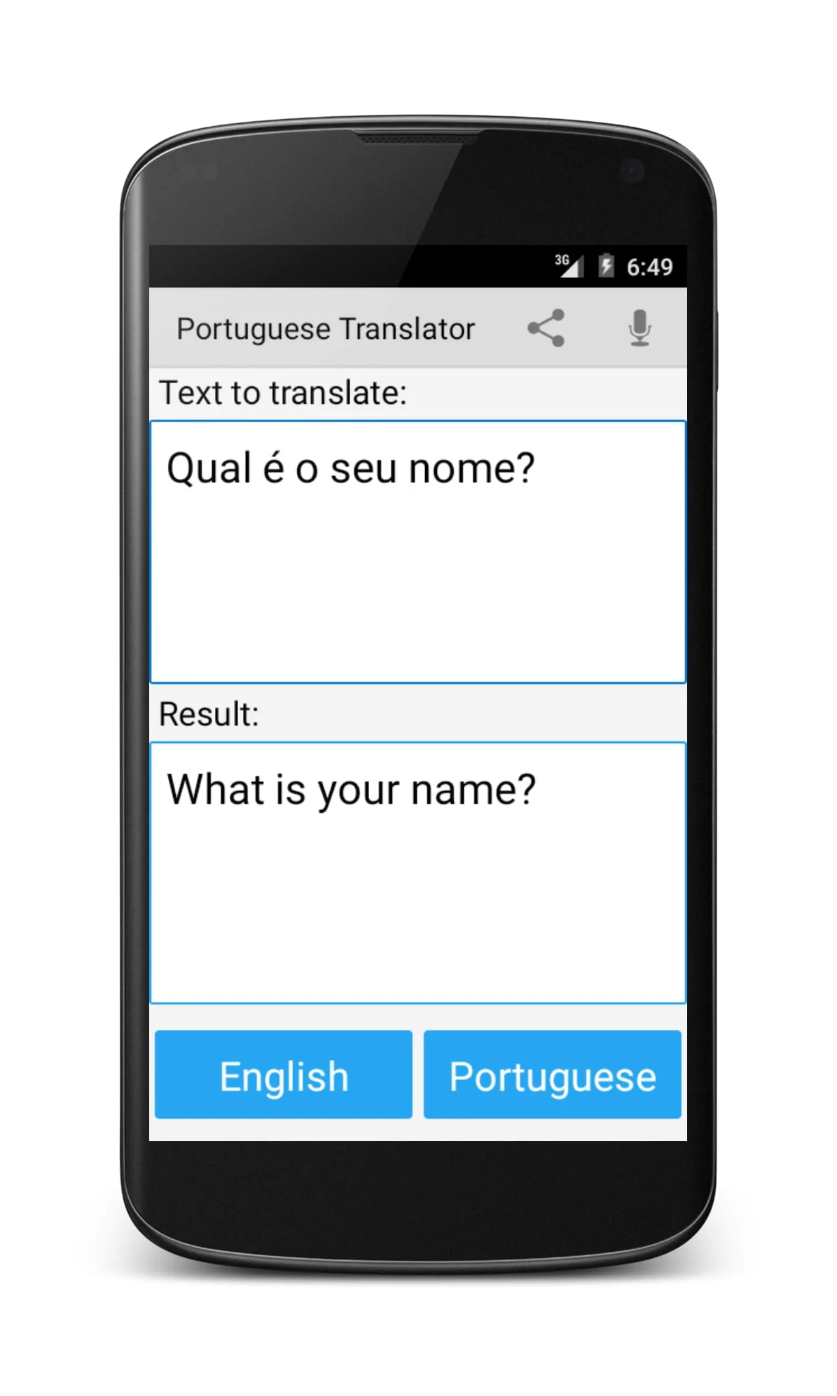 Portuguese English Translator Screenshot 4
