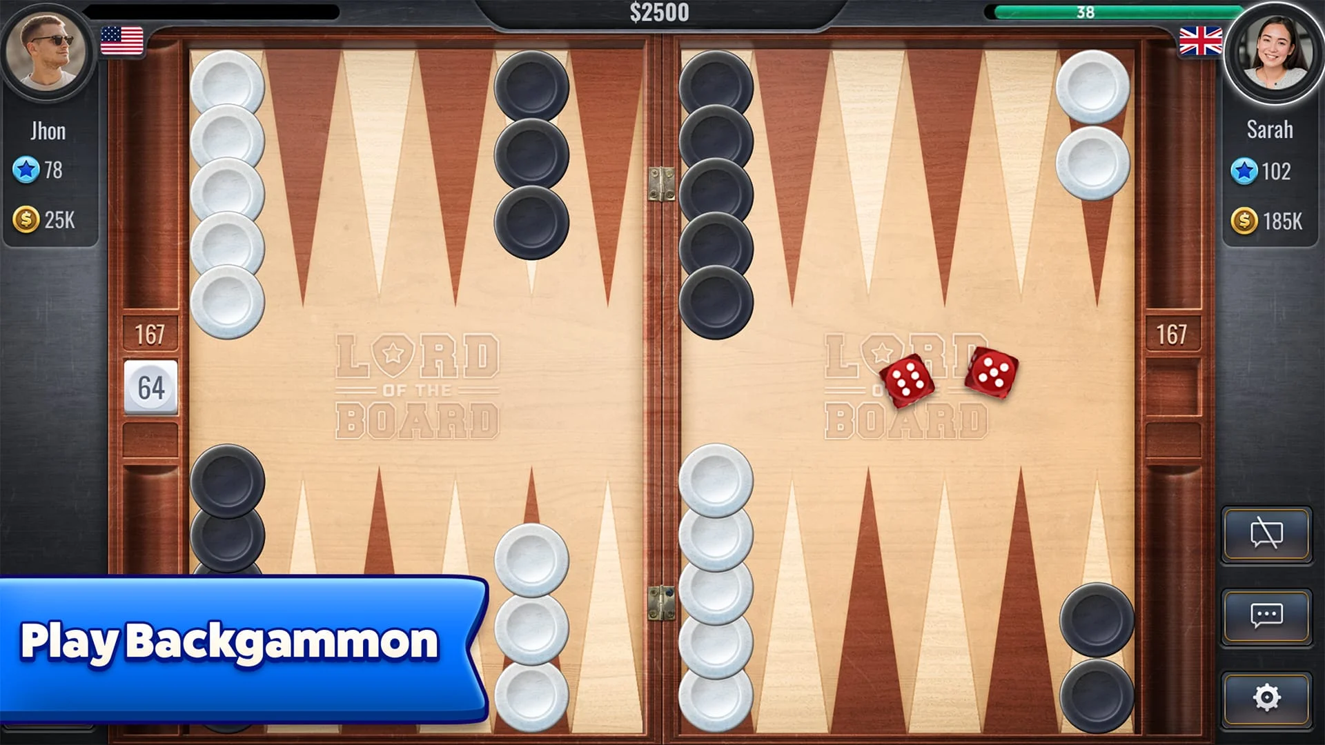 Backgammon - Lord of the Board Screenshot 1