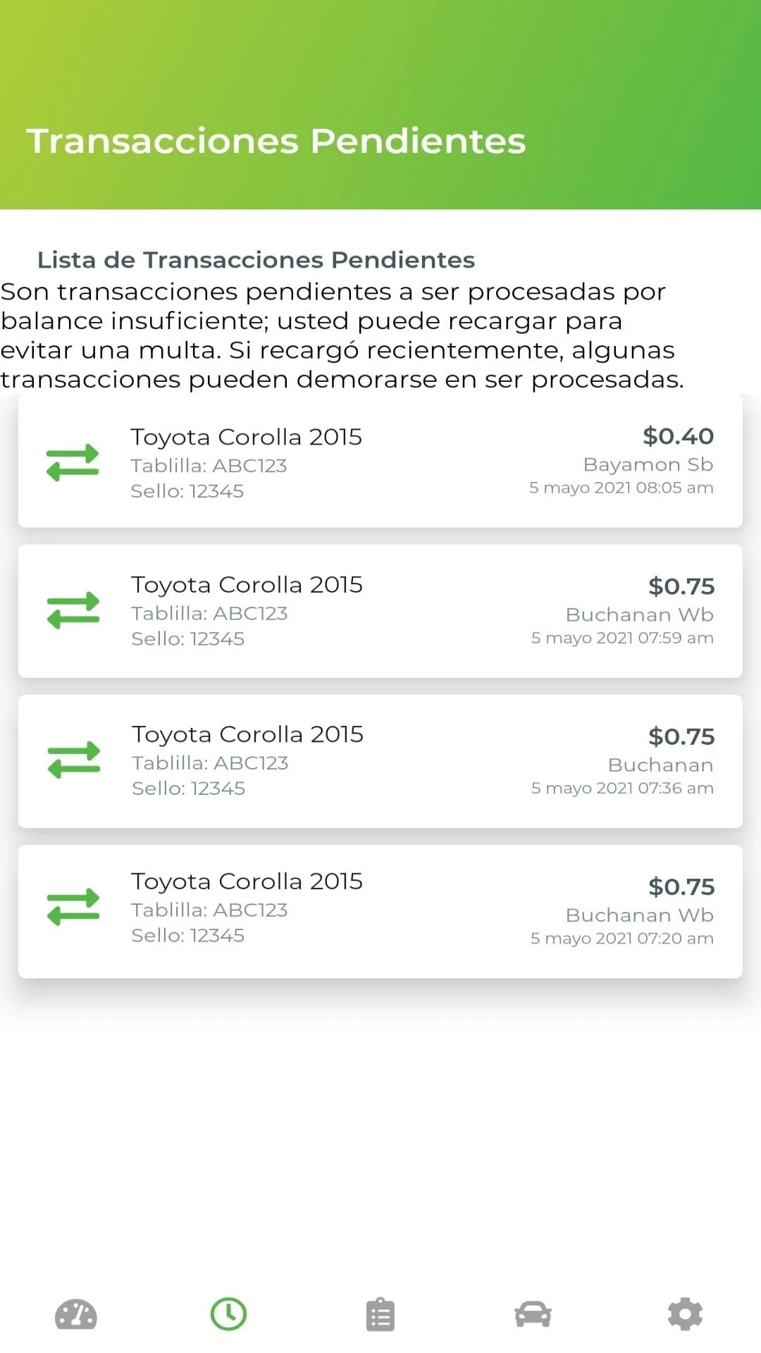 AutoExpreso Móvil Screenshot 2