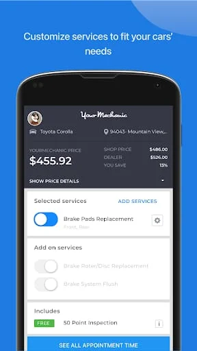 YourMechanic Mobile Car Repair Screenshot 2