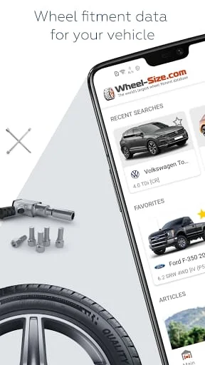 Wheel Size - Fitment database Screenshot 3