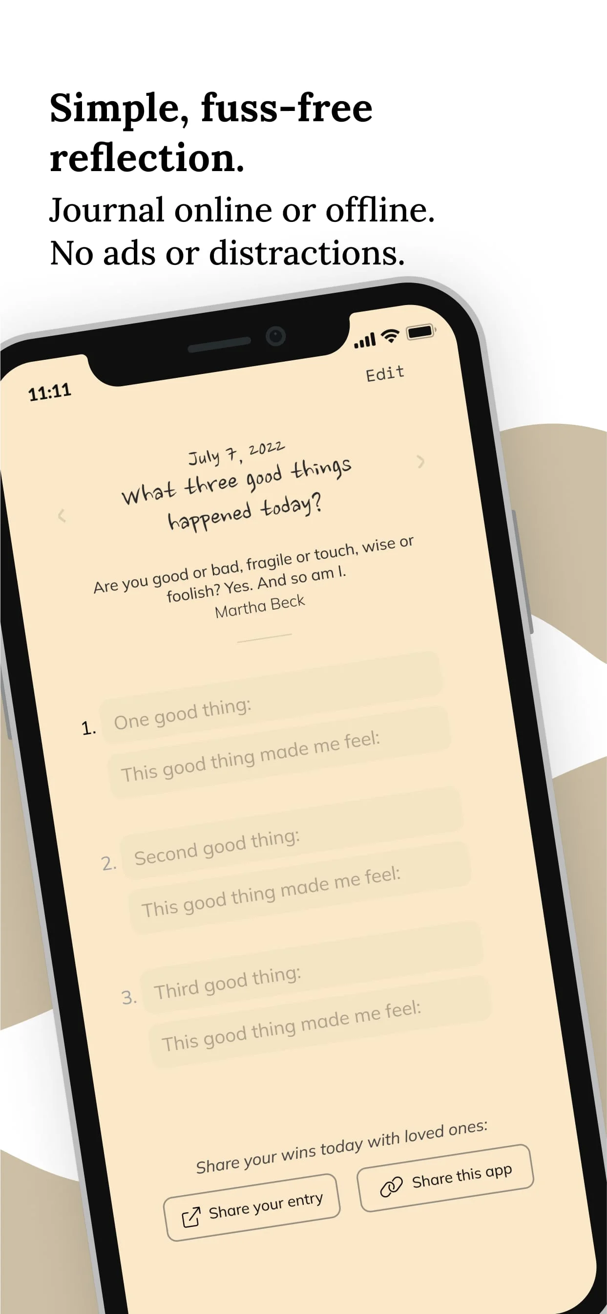 Three Good Things - Gratitude Screenshot 4