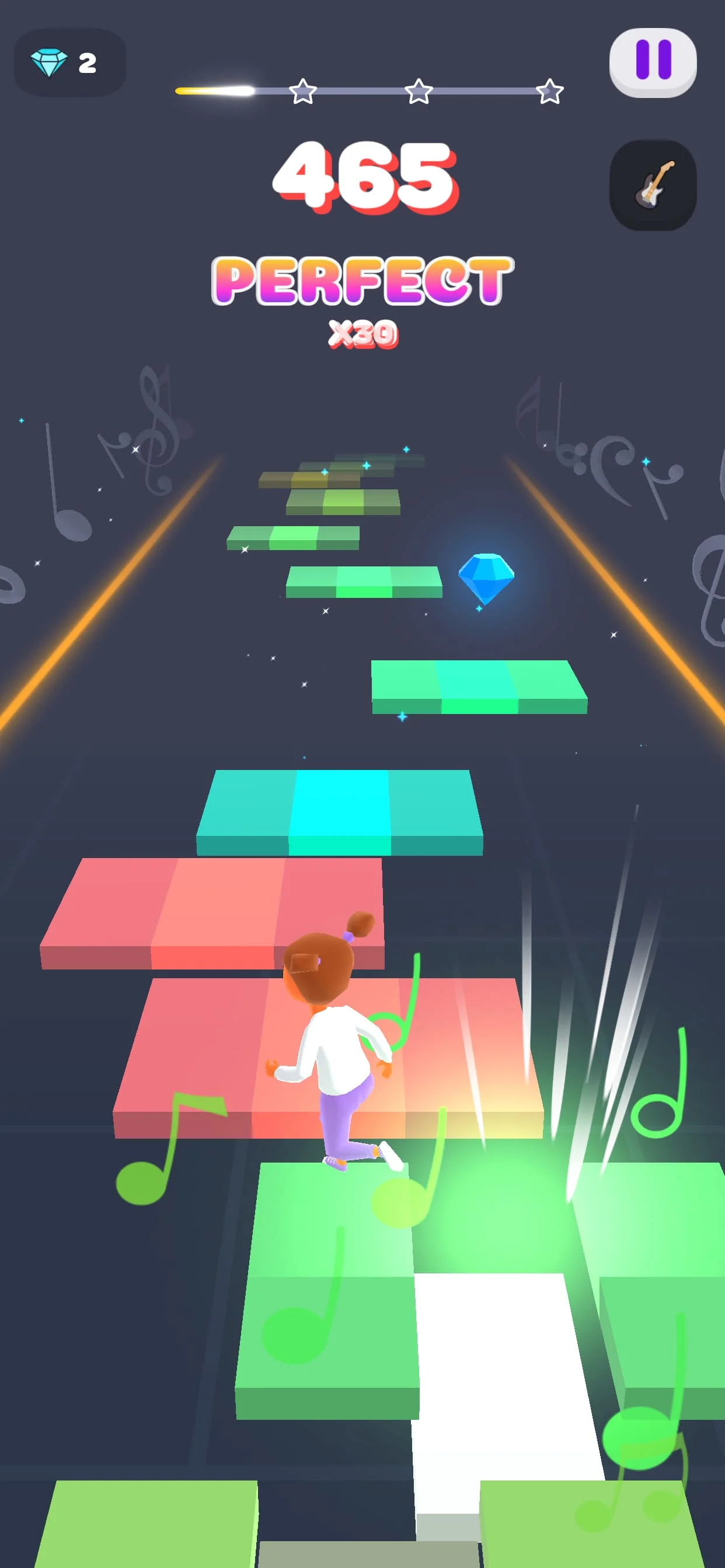 Melody Run - Cute Popcat Music Screenshot 2