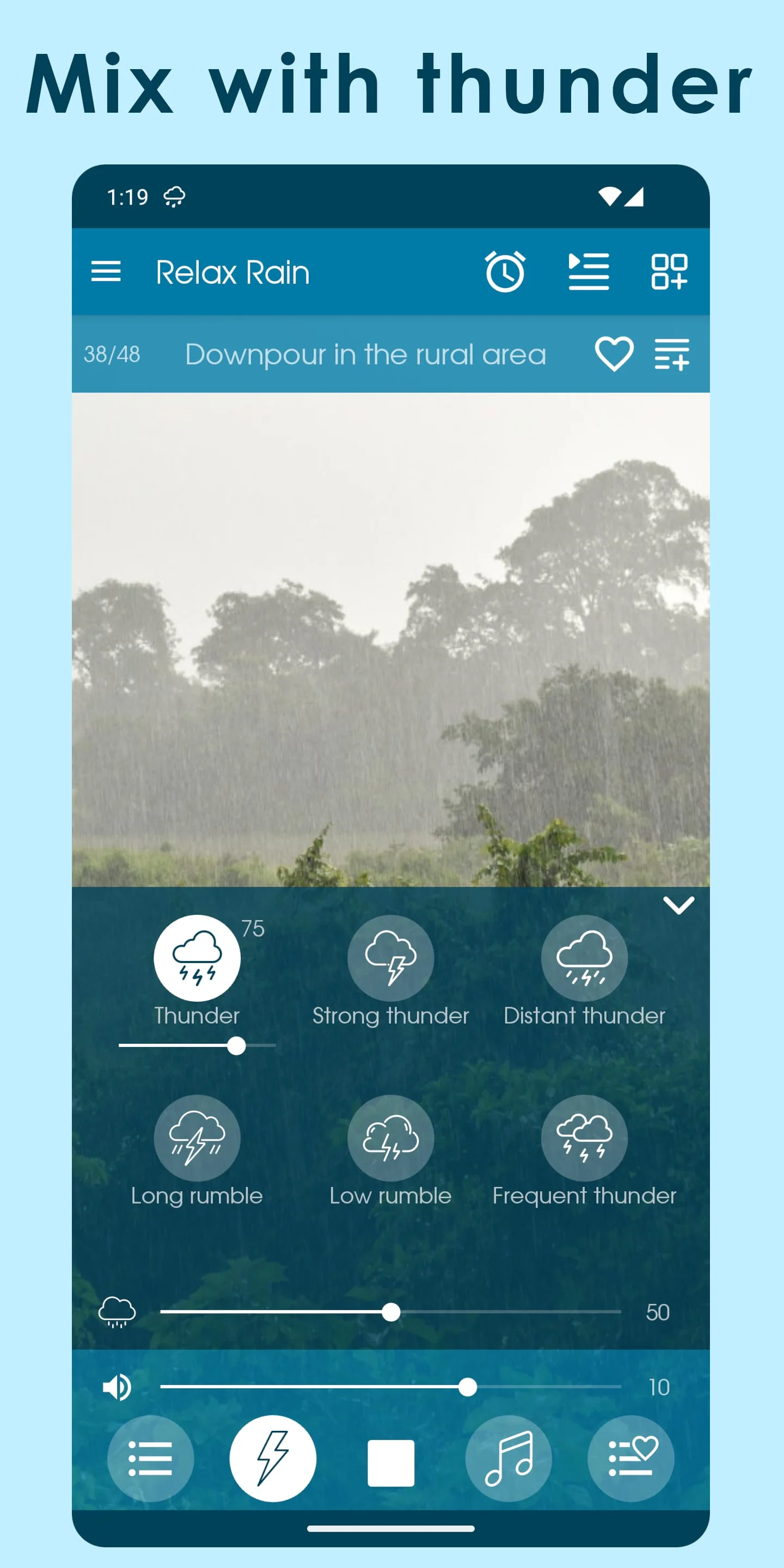 Relax Rain: sleep sounds Screenshot 3