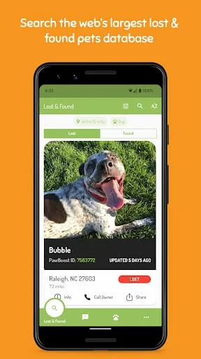PawBoost - Lost and Found Pets Screenshot 1