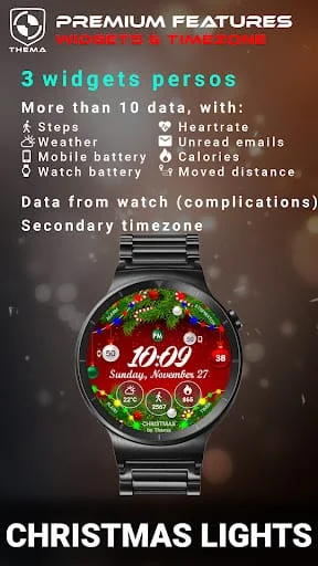 Christmas Lights Watch Face Screenshot 4