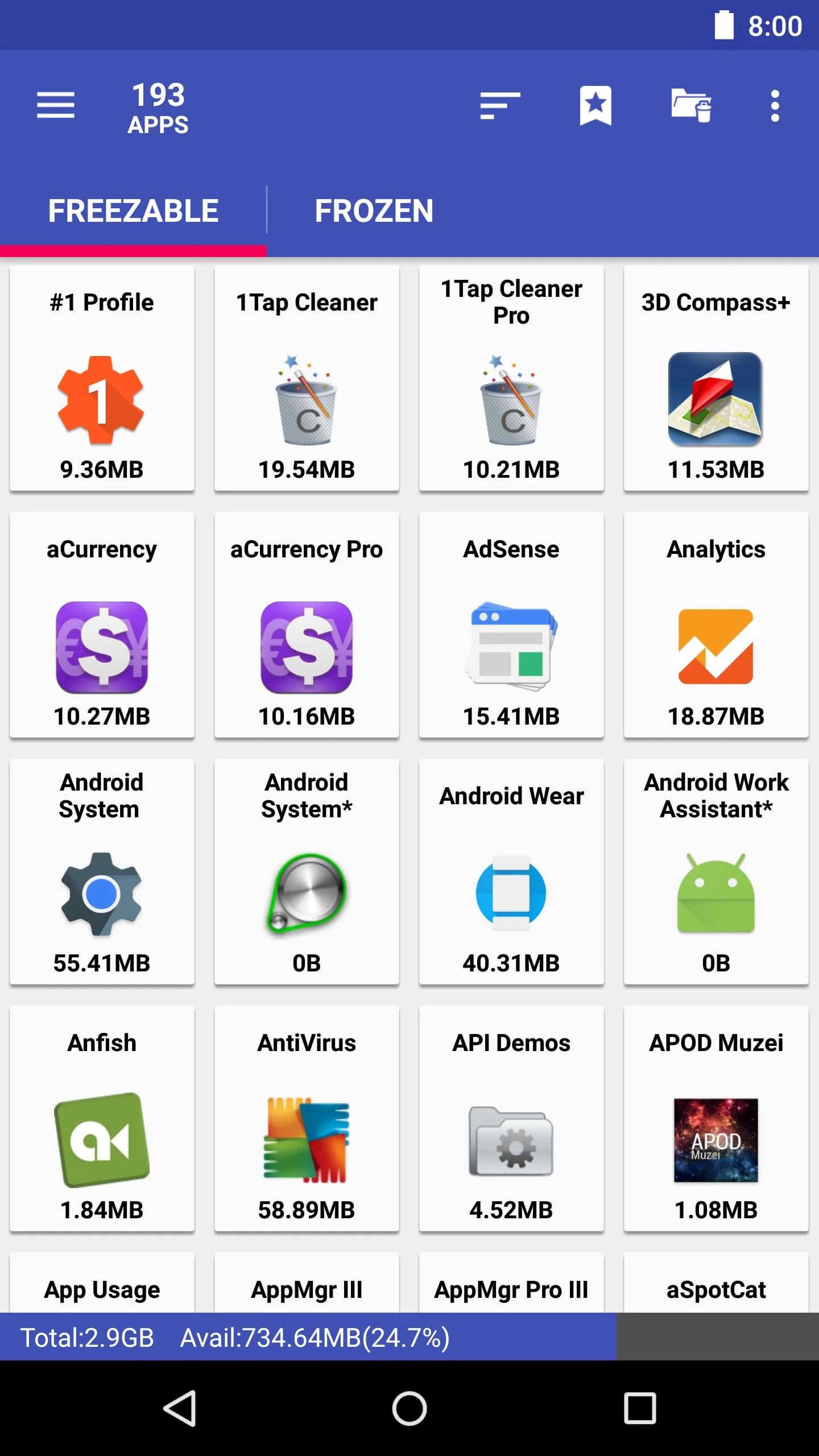 AppMgr III (App 2 SD) Screenshot 3