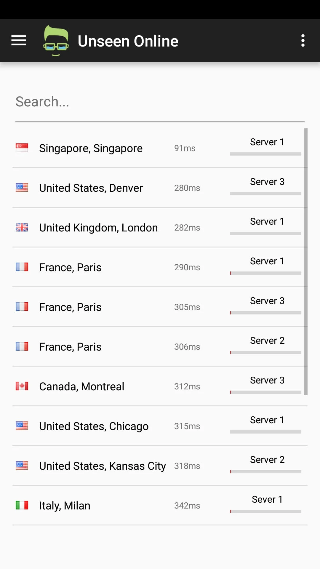 Unseen Online - Freedom VPN Screenshot 3